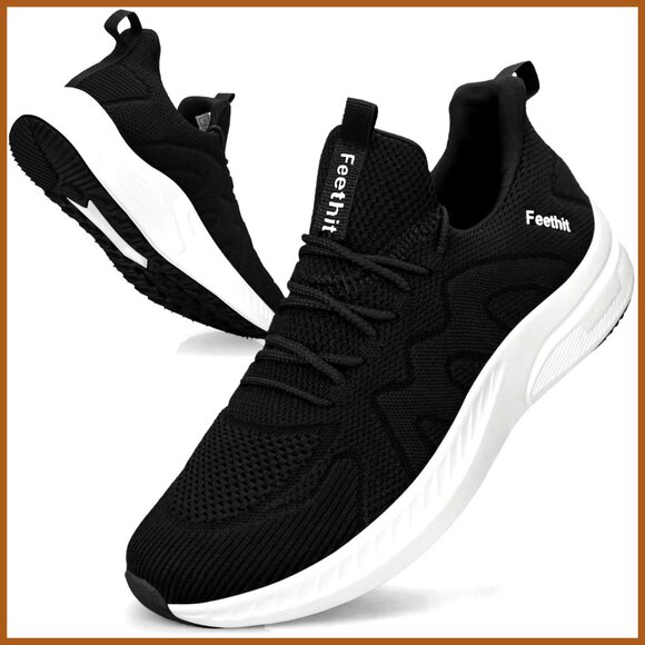 Non Slip Walking Sneakers Lightweight Breathable Slip on Running Shoes